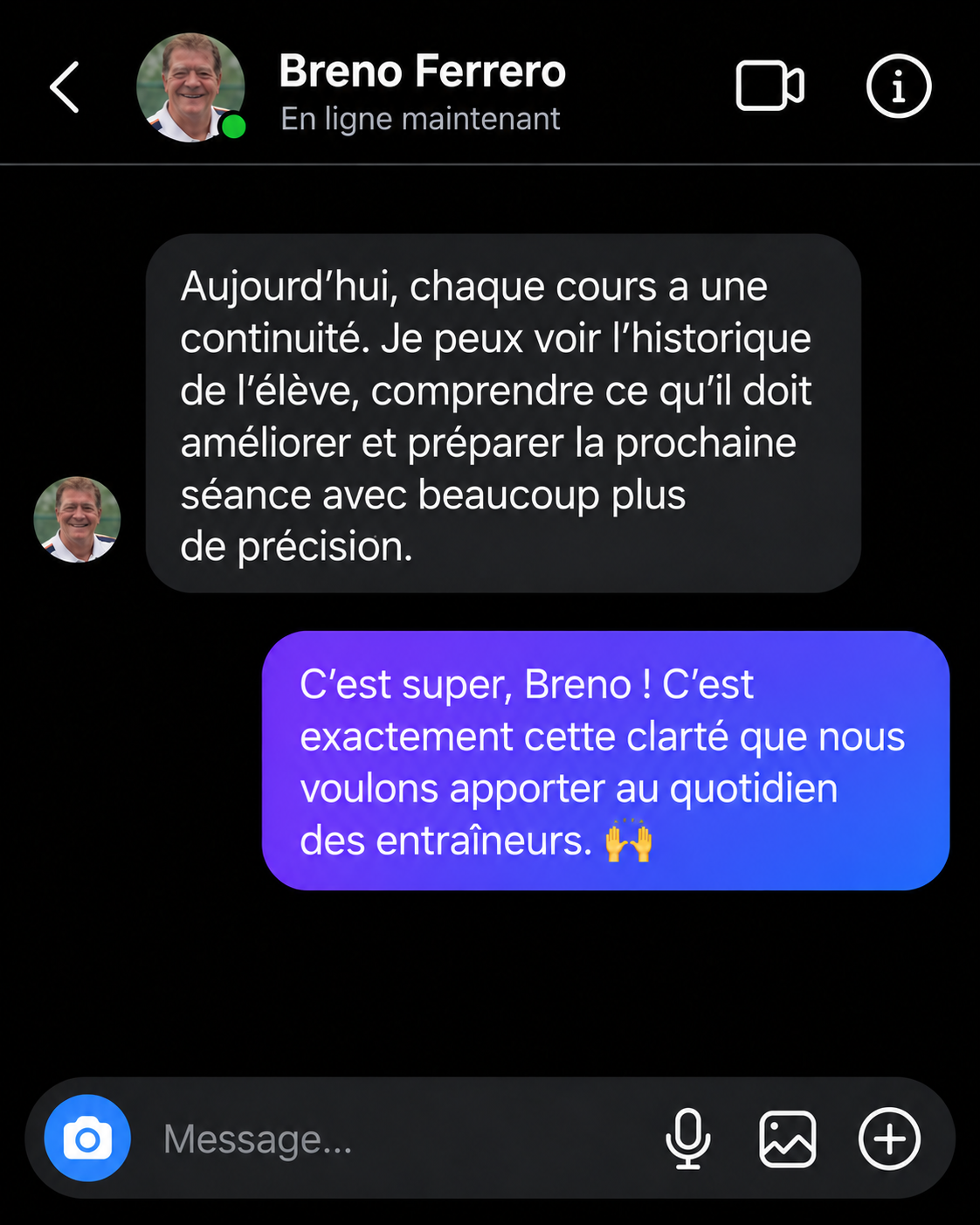 Conversation avec Breno Ferrero sur la continuité des cours