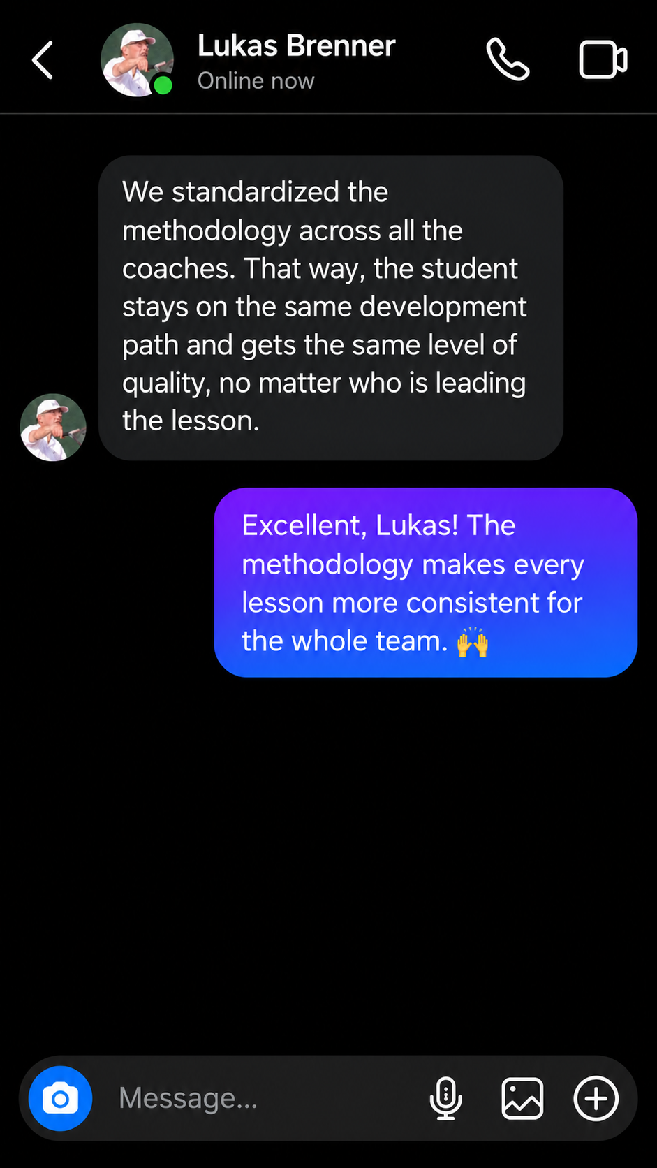 Conversation with Lukas Brenner about coaching methodology