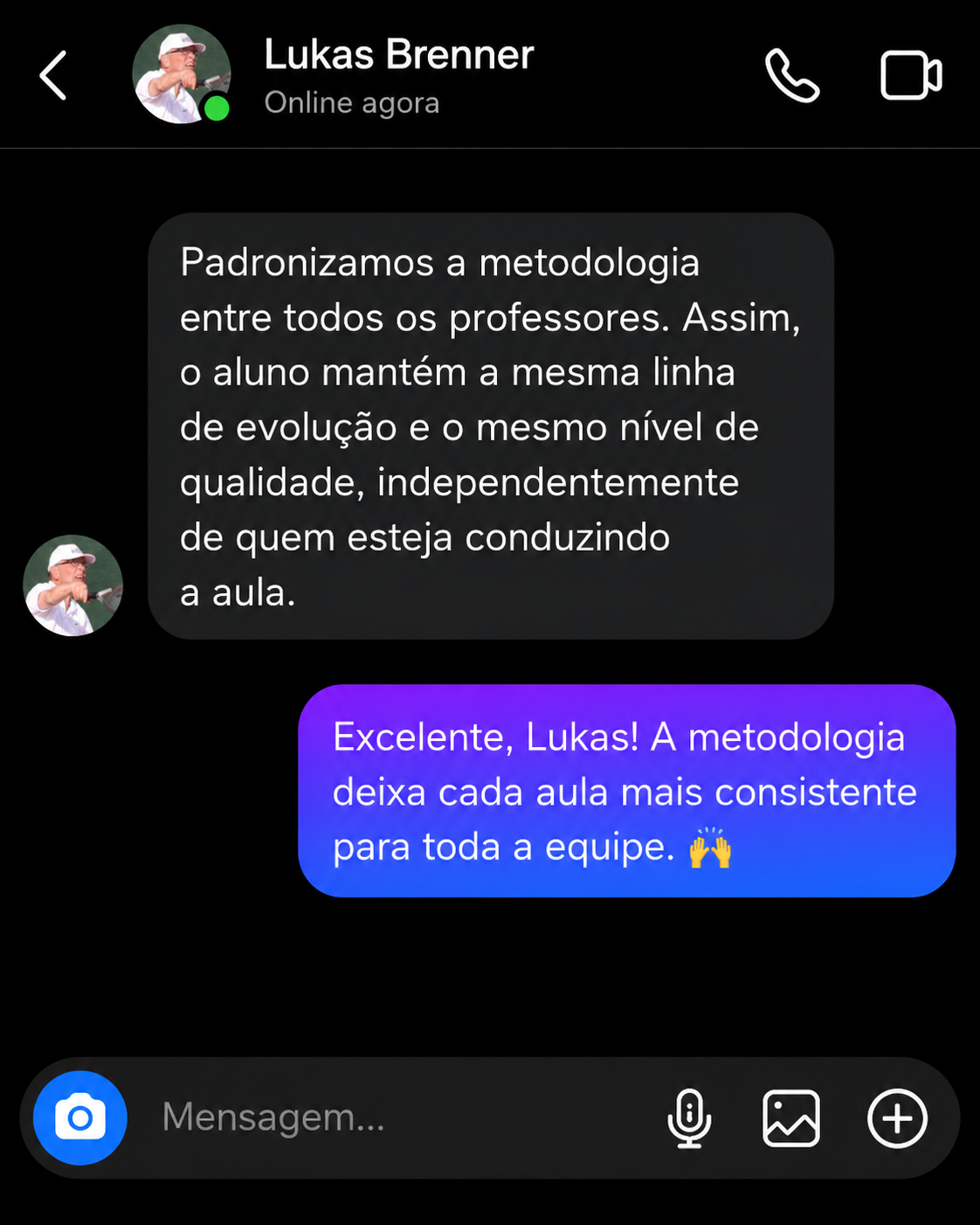 Conversa de Lukas Brenner sobre metodologia de ensino