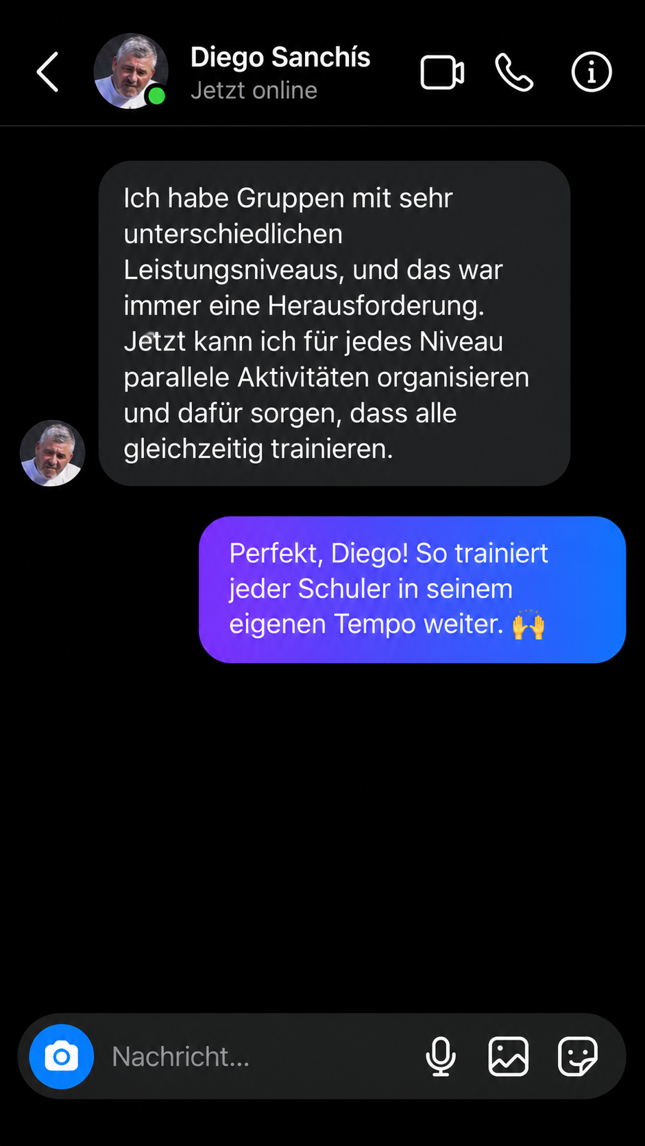 Nachricht von Diego Sanchís