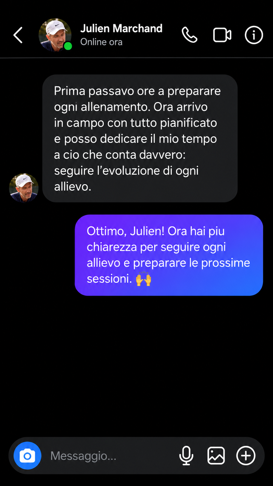 Testimonianza di Julien Marchand