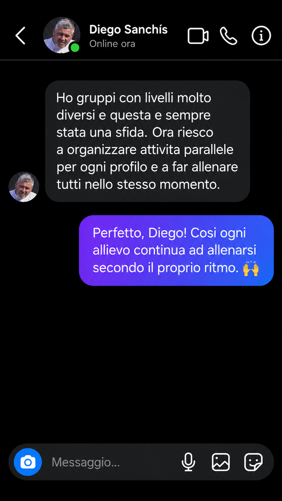 Testimonianza di Diego Sanchís